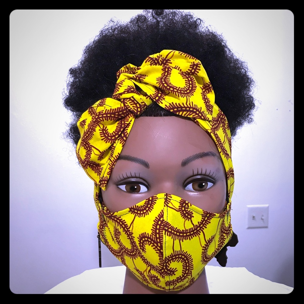 African Print Fabric Face Mask